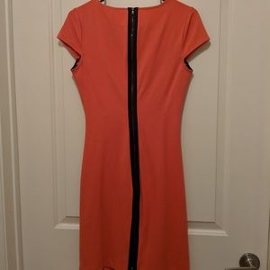 Hot zipper-feature coral Kenneth Cole dress